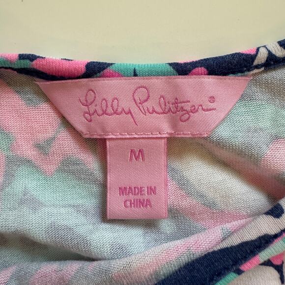 Lilly Pulitzer Tala Romper in Navy Lobstah Roll Print Medium EUC Beach Cruise - Picture 8 of 10